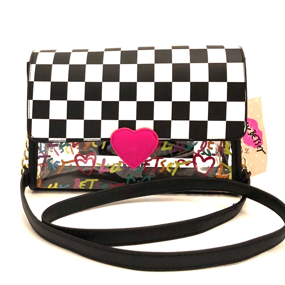 BETSEY JOHNSON LBmacy Clear Crossbody Bag